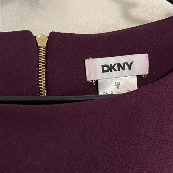 DKNY Plum Puff-Sleeve Sheath Dress - Picture 2 of 8